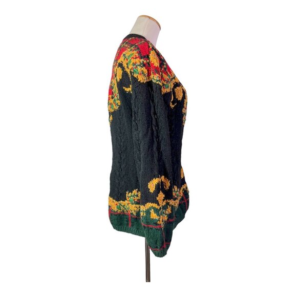 Vintage Portraits by Northern Isles Size S Holiday Cardigan Thick Knit Sweater - Picture 6 of 16
